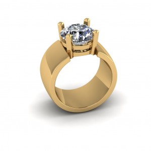 Round Solitaire Engagement Ring 3.2Ctw