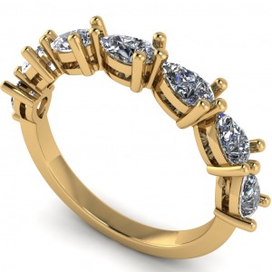 Diamond Pear Anniversary Ring 1Ctw