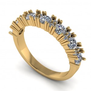 Diamond Round Cut Anniversary Ring 1.10Ctw