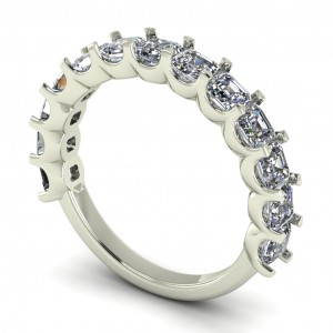 Diamond Emerald Anniversary Ring 1.95Ctw