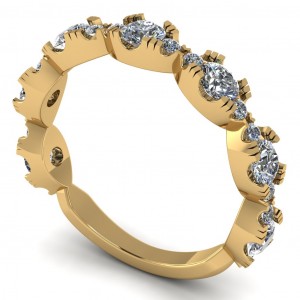 Diamond Round Cut Anniversary Ring 1Ctw