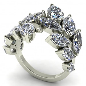Diamond Marquise Anniversary Ring 5.75Ctw