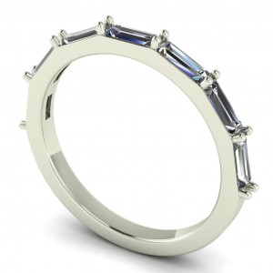 Diamond Baguette Anniversary Ring 0.55Ctw