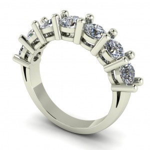 Diamond Round Cut Anniversary Ring 2Ctw