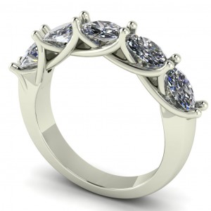 Diamond Oval Anniversary Ring 1.35Ctw