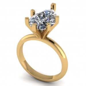 Pear Solitaire Engagement Ring 2.35Ctw