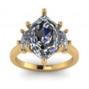 Hexagon Cadillac Engagement Ring