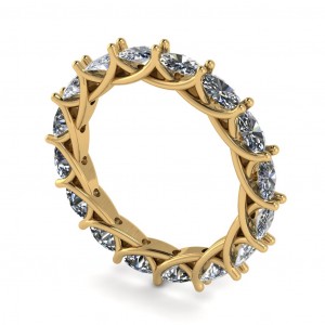 Diamond Oval Trellis Eternity Ring 1.40Ctw