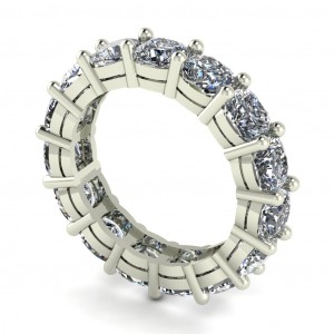 Diamond Cushion Eternity Ring 5Ctw