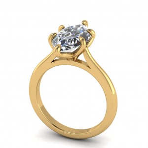 Marquise Tulip Cathedral Solitaire Engagement Ring 2.25Ctw