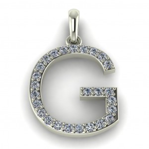 Diamond Initial Block Letter G 0.35Ctw