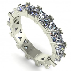 Diamond Triangle Eternity Ring 3.55Ctw