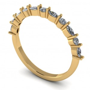 Diamond Marquise and Round Anniversary Ring 0.30Ctw