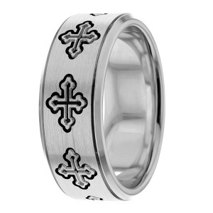 8mm Wide Christian Wedding Ring