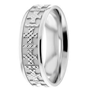 7mm Cross Wedding Ring