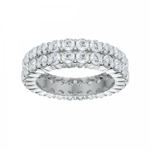 Two Band Round Eternity Ring