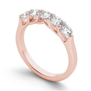 Diamond Round Cut Anniversary Ring 1.10Ctw