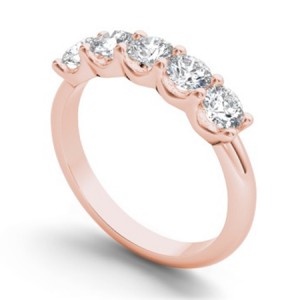 Diamond Round Cut Anniversary Ring 1.10Ctw