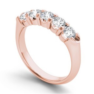 Diamond Round Cut Anniversary Ring 1.10Ctw