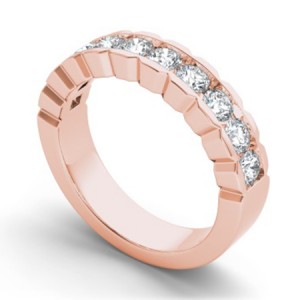 Diamond Round Cut Anniversary Ring 1.10Ctw
