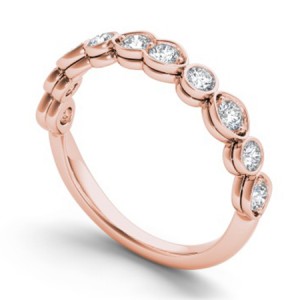 Diamond Round Cut Anniversary Ring 0.55Ctw