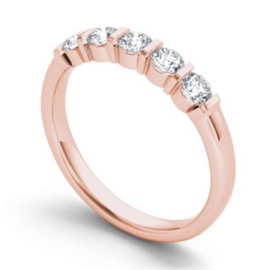 Diamond Round Cut Anniversary Ring 0.55Ctw