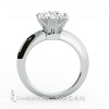 Knife Edge Six Prong Engagement Ring 