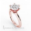 Knife Edge Six Prong Engagement Ring 