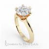 Knife Edge Six Prong Engagement Ring 