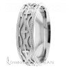 Cross Milgrain Christian Wedding Bands RR2599