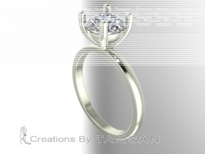Round Solitaire Engagement Ring 1.3Ctw