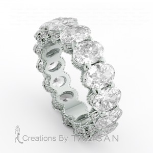 Diamond Oval Eternity Ring 5.20Ctw
