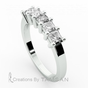 Diamond Princess Anniversary Ring 0.80Ctw