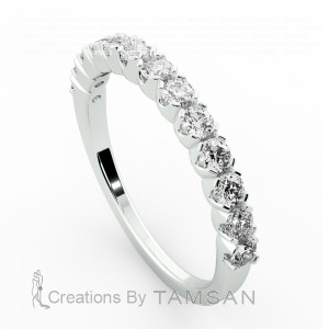 Diamond Round Cut Anniversary Ring 0.50Ctw