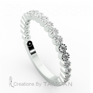 Diamond Round Cut Anniversary Ring 0.35Ctw