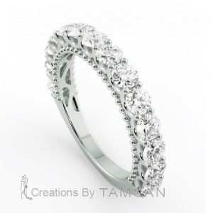 Diamond Round Cut Anniversary Ring 1.35Ctw