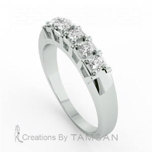 Diamond Round Cut Anniversary Ring 0.25Ctw