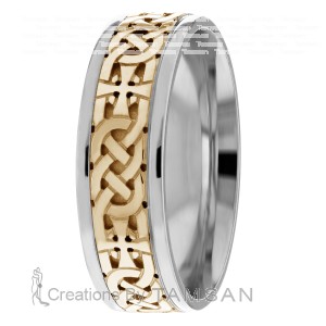 Celtic Cross 7mm wide Wedding Ring