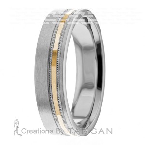 6mm Off Center Wedding Bands