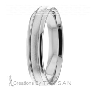 5mm Grooved Wedding Ring