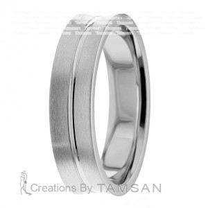6mm Concave Wedding Ring
