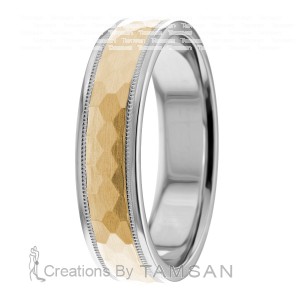 6mm  Faceted Wedding Bands