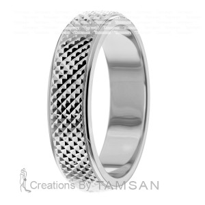 6mm Criss-Cross Wedding Ring