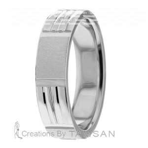6mm Diamond Cut Wedding Ring