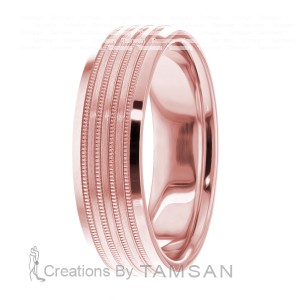 7mm Milgrains Wedding Ring