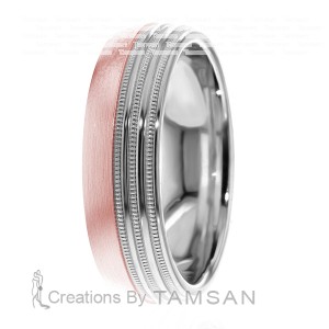 Triple Milgrain 6mm Wedding Bands