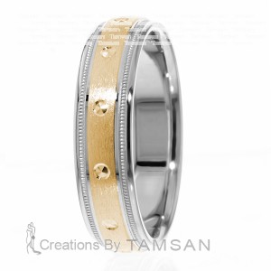 Milgrain Step Edge 6mm Wedding Ring