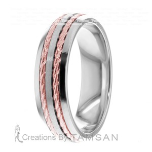 6mm Double Rope Inspired Wedding Ring