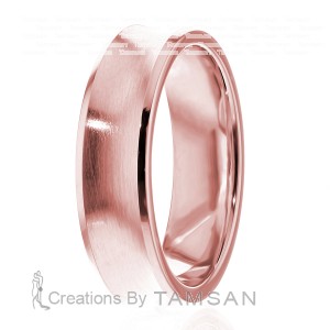 6mm Concave Wedding Bands