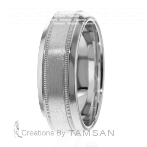 7mm Diamond Cut Wedding Ring